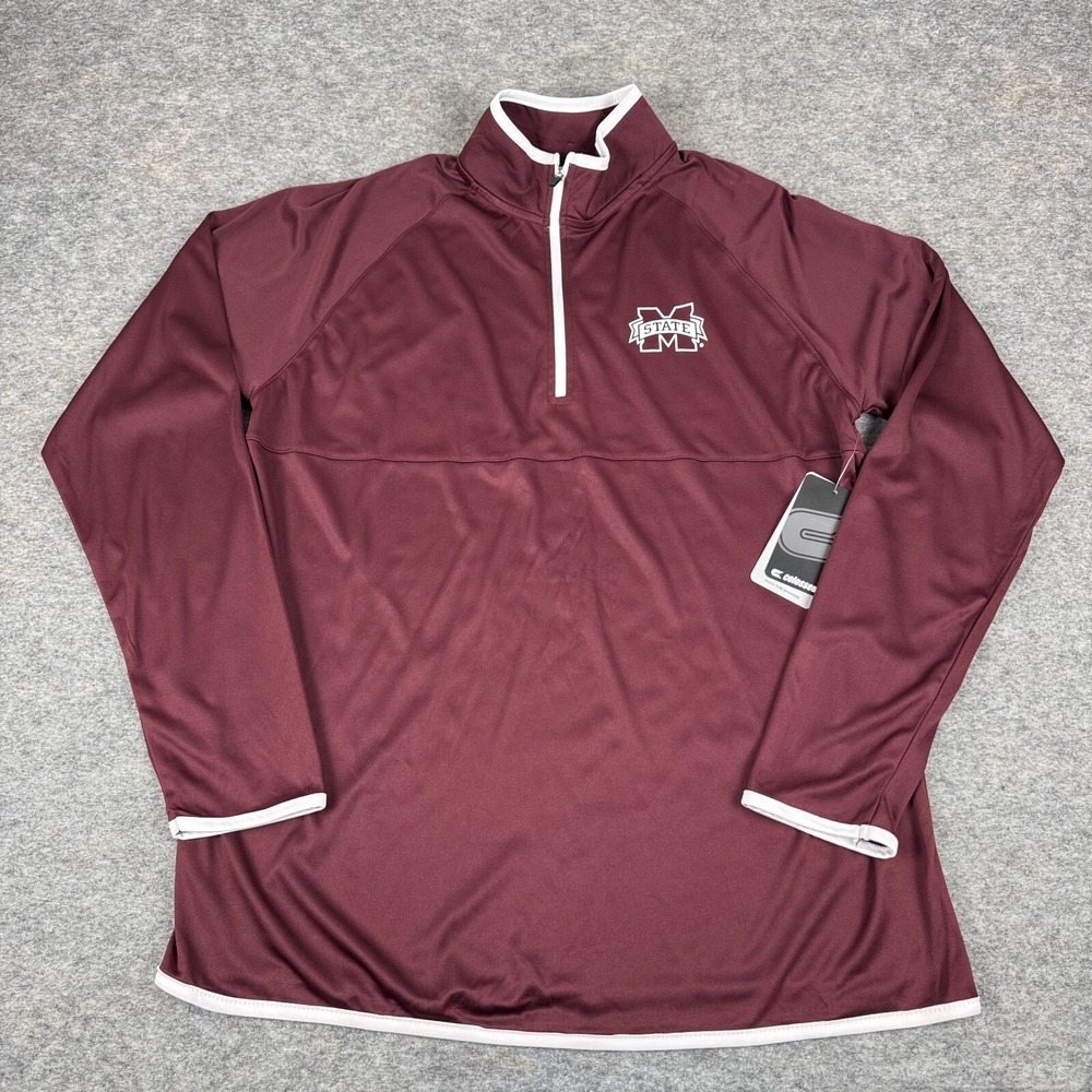 Colosseum 1/4 Zip Mississippi State Bulldogs Pullover Mens Small S